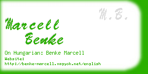 marcell benke business card